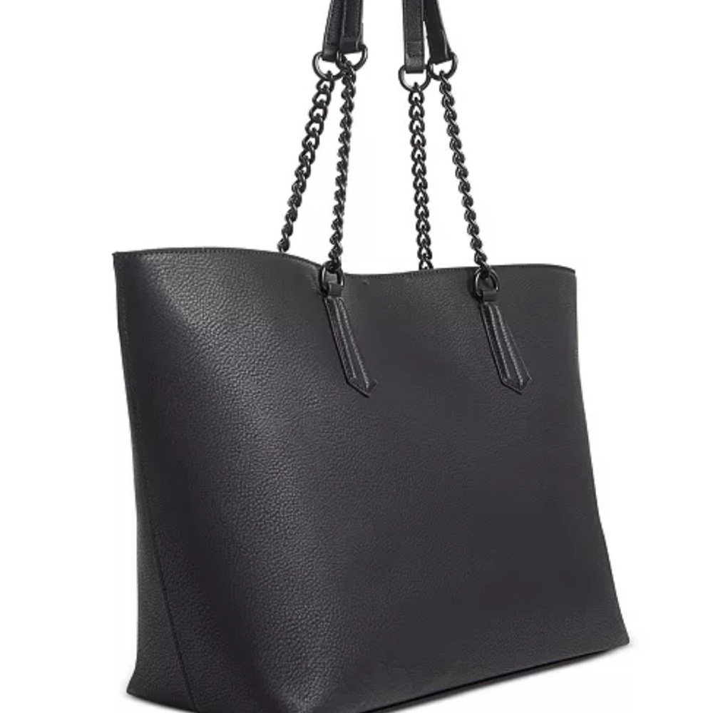 Black Leather Tote Bag
